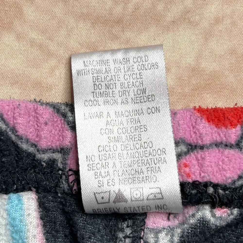 Vintage Y2K Happy Bunny Fleece Pajama Pants Jim Benton Just Jimmy Indie McBling